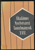 Általános Nyelvészeti Tanulmányok XVII. Tanulmányok a magyar mondattan köréből