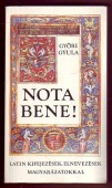 Nota Bene! Latin kifejezések, elnevezések magyarázatokkal