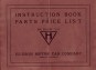 Instruction Book and Parts Price List. Hudson 1911