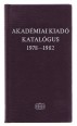 Az Akadémiai Kiadó könyveinek bibliográfiája 1978-1982