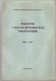 Fejezetek a magyar meteorológia történetéből 1870-1970