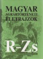 Magyar agrártörténeti életrajzok R-ZS