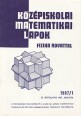 Középiskolai Matematikai Lapok (fizika rovattal) 37. évf., 1. szám