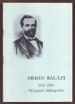 Orbán Balázs (1829-1890). Válogatott bibliográfia