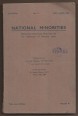 National Minorities. Publication concerning the Minorities and the development of Minority rights Volume IV No. 2