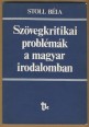 Szövegkritikai problémák a magyar irodalomban