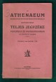 Az Athenaeum Irodalmi és Nyomdai Részvénytársulat kiadványainak teljes jegyzéke pengőben és papirkoronában feltüntetett árakkal