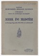 Magyar Kéményseprők Országos Egyesülete Elnökségének XXXIII. évi jelentése az Országos Egyesület 1934-1936. évi működéséről