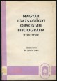 Magyar igazságügyi orvostani bibliográfia (1945-1960)