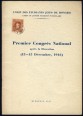 Premier Congrés  National apres la liberation  ( 13-15 Décembre, 1946)