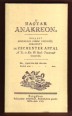 A' Magyar Anakreon [Reprint]