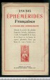 Éphémérides Francaises. A L'Usages des Astrologues. 1936