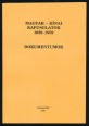 Magyar-kínai kapcsolatok 1956-1959. Dokumentumok