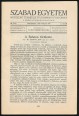 Szabad Egyetem. Népszerű természettudományi Folyóirat. III. évf. 5. szám, 1926. május