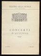 Concerti d'autunno 1947 Theatro alla Scala