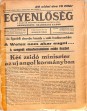 Egyenlőség. A magyar zsidóság politikai hetilapja. 57. évfolyam, 23. szám. 1937. június 3.
