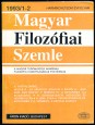 Magyar Filozófiai Szemle. XXXVII. évfolyam, 1-2. 1993.