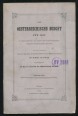Das Oesterreichhische Budget für 1862 Zweiter Band. Vergleichung des oesterreichischen Budgets mit jenen anderer Staaten