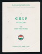 A golf szabályai és az Amatőr Státusz Szabálya