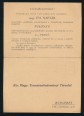 Megrendelőlap a Kir. Magy. Természettudományi Társulat 1943. évi Évkönyvéhez