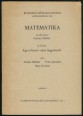 Matematika II. kötet. Egyváltozós valós függvények