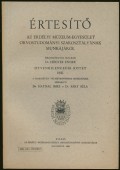 Értesítő az Erdélyi Múzeum-Egyesület Orvostudományi Szakosztályának munkájáról 59. kötet