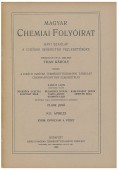 Magyar Chemiai Folyóirat. Havi szaklap a chemiai ismeretek fejlesztésére XXXIII. évfolyam, 4. füzet, 1927. április