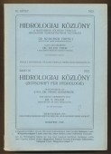 Hidrológiai Közlöny. III., 1923