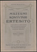 Múzeumi és Könyvtári Értesítő V. évfolyam, 2-3. füzet