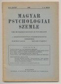 Magyar Psychologiai Szemle XVI. kötet 1-2. szám, 1947