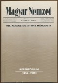 Magyar Nemzet 1938. augusztus 25. - 1944. március 22. Repertórium (1938-1939)