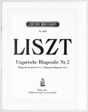 Ungarische Rhapsodie Nr. 2. Rhapsodie Hongroise No. 2. Für Klavier
