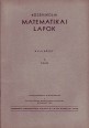 Középiskolai Matematikai Lapok (fizika rovattal bővítve) 1959. XVIII. kötet, 1. sz.