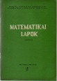 Matematikai Lapok (B sorozat)  XXI. évfolyam 1. sz.