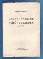 Nekrológok és emlékbeszédek 1907 - 1938