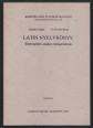 Latin nyelvkönyv. Történelem szakos hallgatóknak