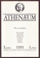 Athenaeum I. kötet 1. füzet Mi az esztétika?