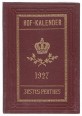 Gothaischer Hofkalender Genealogisches Taschenbuch 1927