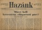 Hazánk II. évfolyam, 5. szám, 1947. augusztus 24.
