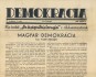 Demokrácia IV. évfolyam, 1. szám, 1945. április 15.
