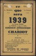 Almanach Astrologique du Chariot. Revue de Psychologie Expérimentale et d'Occultisme. 1939.