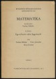 Matematika II. kötet. Egyváltozós valós függvények
