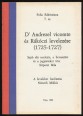 D' Andrezel vicomte és Rákóczi levelezése (1725-1727)