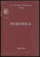Periodica I-IX. Komplette Zeitschriftenreihen. Complete Sets. 1925-1926