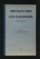 Fordításgyűjtemény a latin klasszikusokból