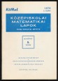 Középiskolai Matematikai Lapok (fizika rovattal bővítve) 1975. évi 5. sz.