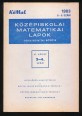 Középiskolai Matematikai Lapok (fizika rovattal bővítve) 1983. 8-9. szám