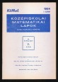 Középiskolai Matematikai Lapok (fizika rovattal bővítve) 1984. évi 7. szám