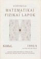 Középiskolai Matematikai és Fizikai Lapok. 45. évfolyam 4. szám, 1995. április