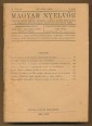 Magyar Nyelvőr 72. évfolyam 3. szám, 1948. május-június